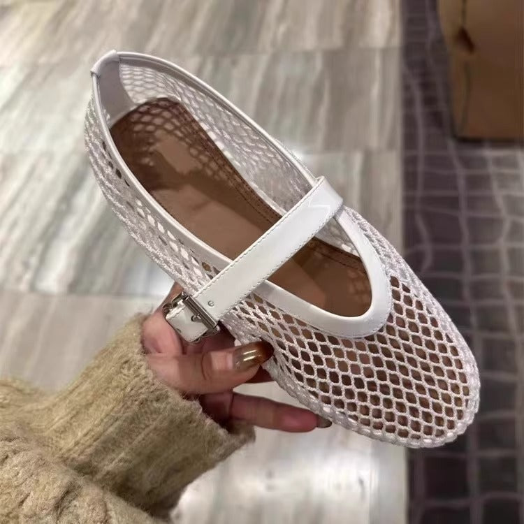 Damens Eleganta Mesh Mary Jane Ballerinas Mirla-Eva Jonsson