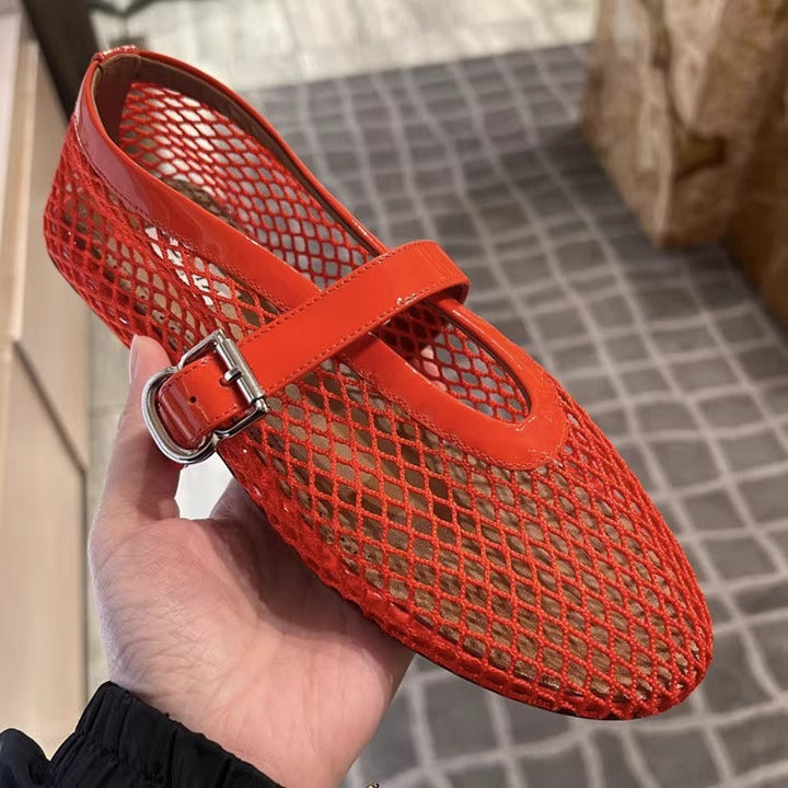 Damens Eleganta Mesh Mary Jane Ballerinas Mirla-Eva Jonsson
