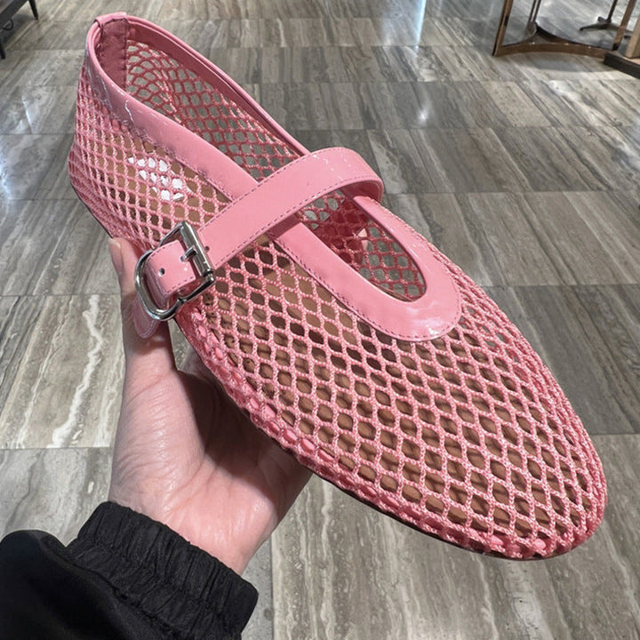 Damens Eleganta Mesh Mary Jane Ballerinas Mirla-Eva Jonsson