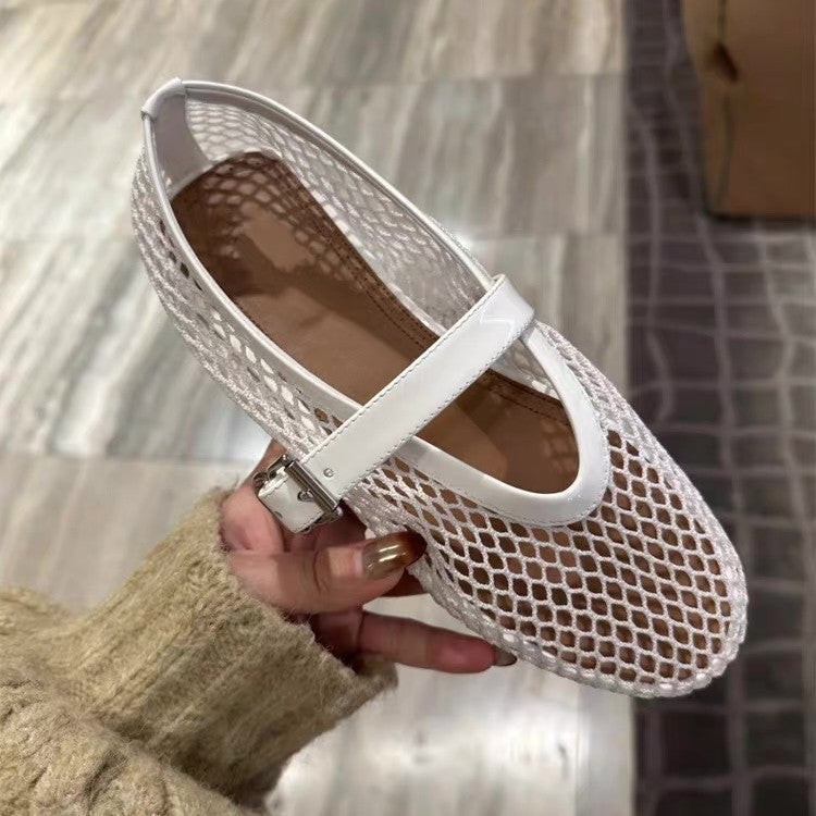 Damens Eleganta Mesh Mary Jane Ballerinas Mirla-Eva Jonsson