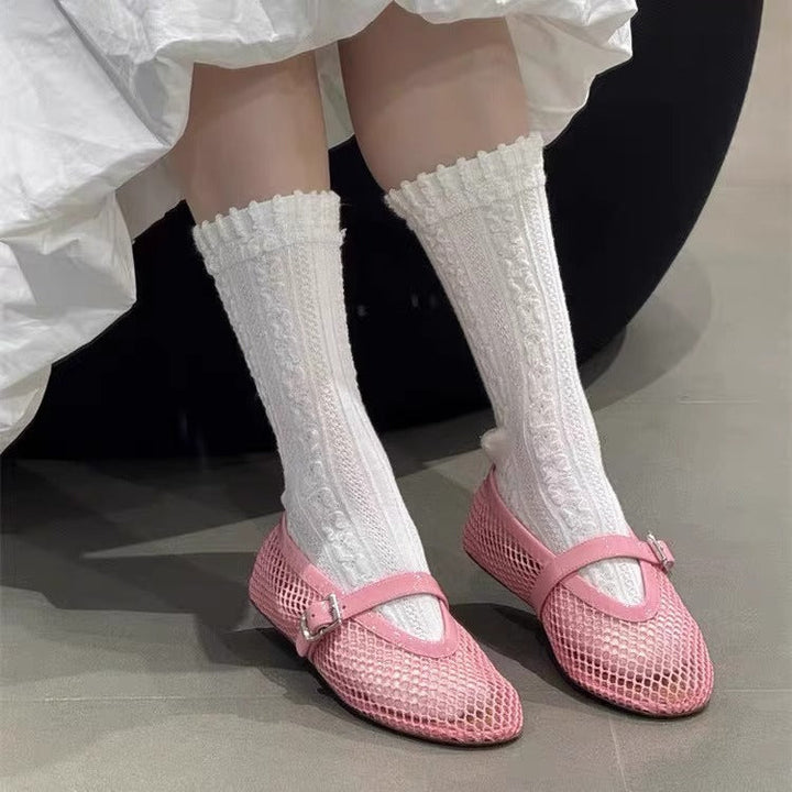 Damens Eleganta Mesh Mary Jane Ballerinas Mirla-Eva Jonsson