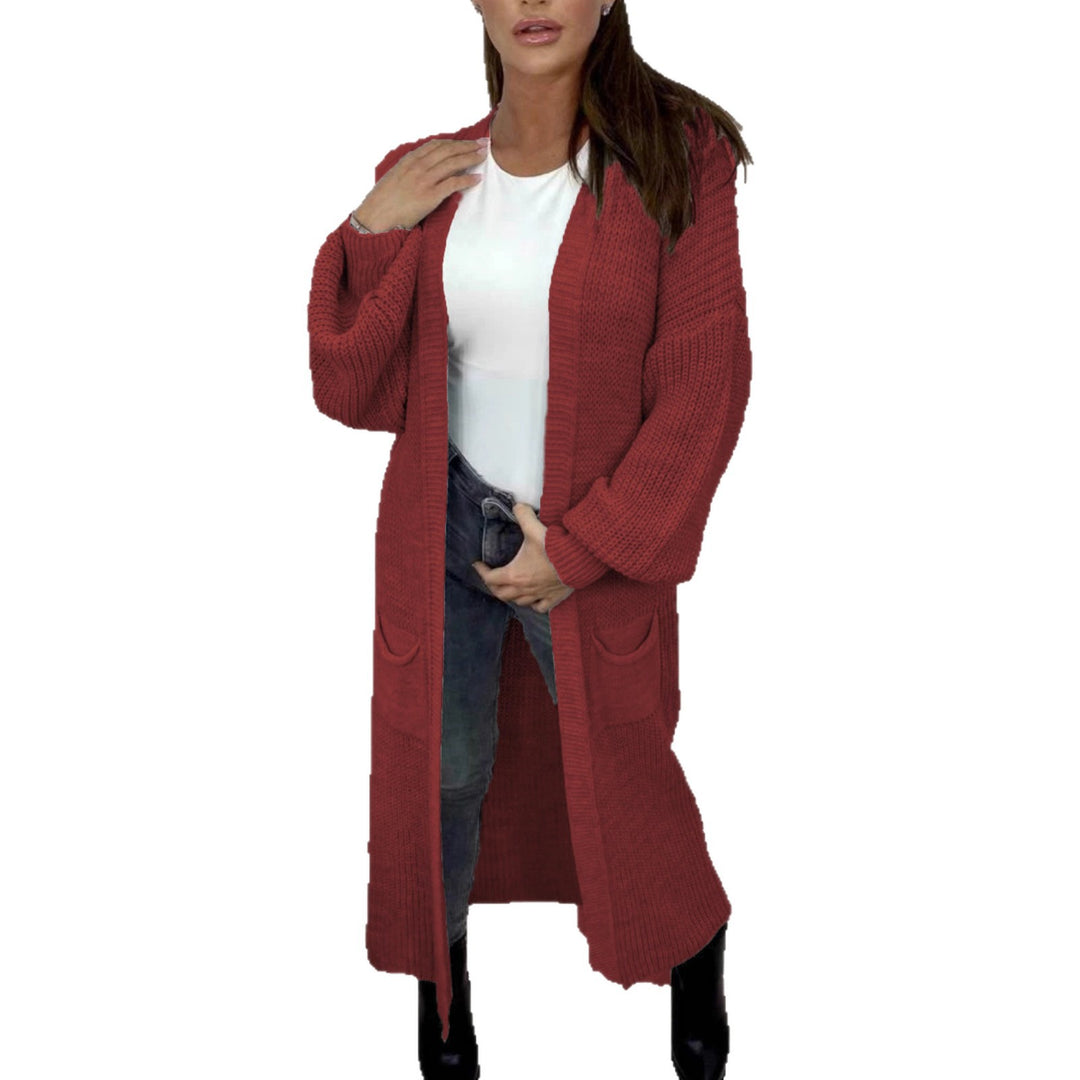 Damens Grovstickad Cardigan i romantisk design med öppna ärmar Mirla-Eva Jonsson