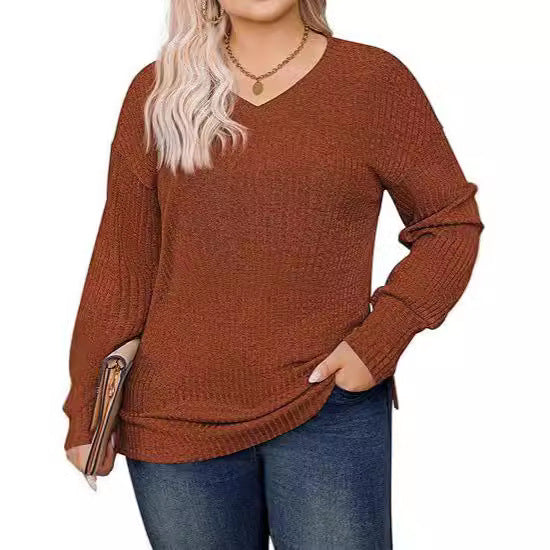 Damens Grovstickad V-ringning Tröja Mirla-Eva Jonsson