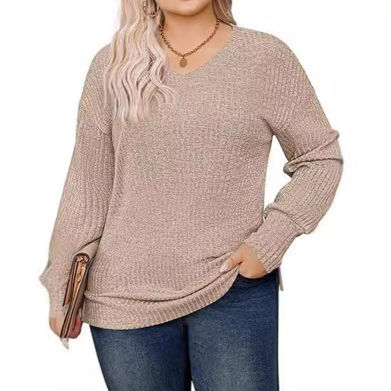 Damens Grovstickad V-ringning Tröja Mirla-Eva Jonsson