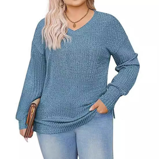 Damens Grovstickad V-ringning Tröja Mirla-Eva Jonsson