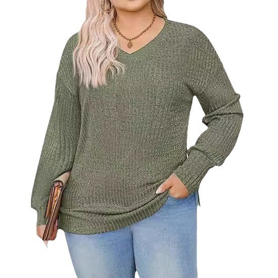 Damens Grovstickad V-ringning Tröja Mirla-Eva Jonsson
