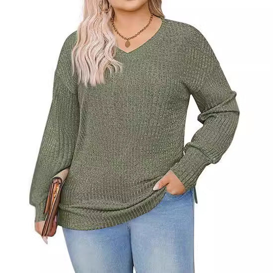Damens Grovstickad V-ringning Tröja Mirla-Eva Jonsson