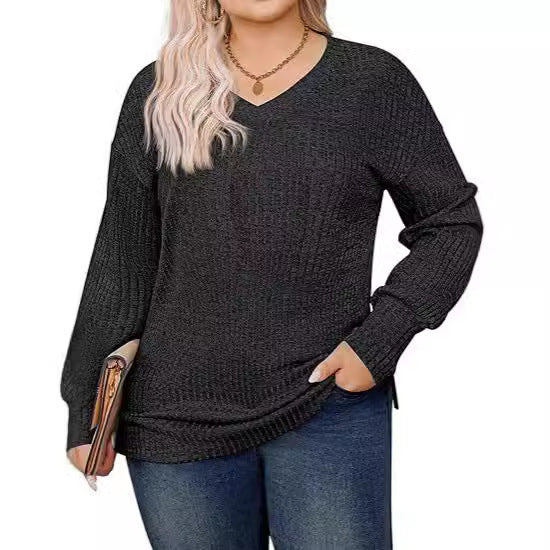 Damens Grovstickad V-ringning Tröja Mirla-Eva Jonsson