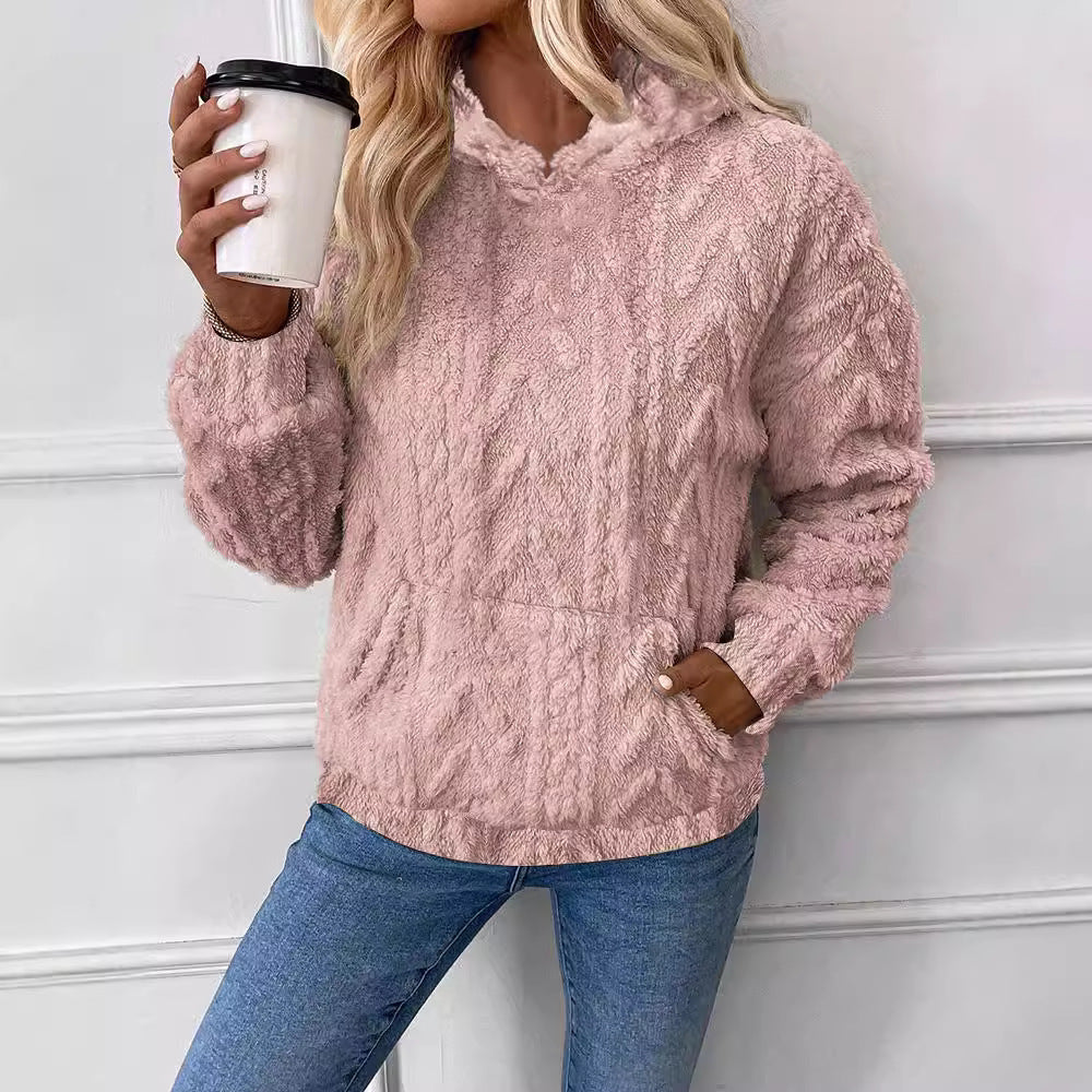 Damens Hoodie I Mjukt Material med Inarbetade Kängurufickor Mirla-Eva Jonsson