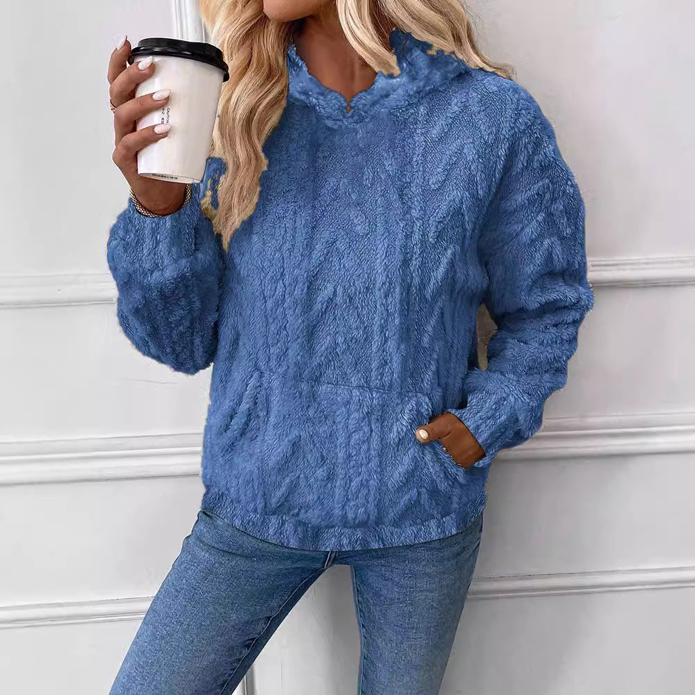Damens Hoodie I Mjukt Material med Inarbetade Kängurufickor Mirla-Eva Jonsson