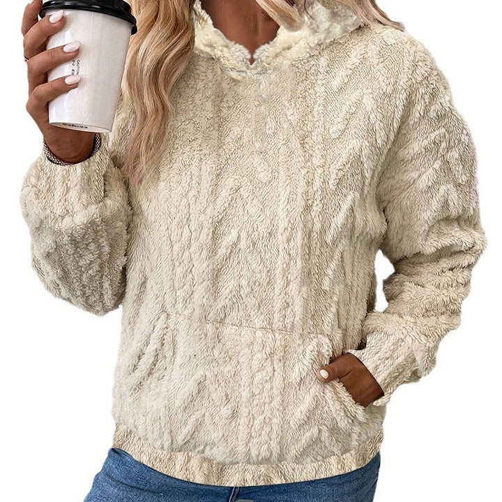 Damens Hoodie I Mjukt Material med Inarbetade Kängurufickor Mirla-Eva Jonsson