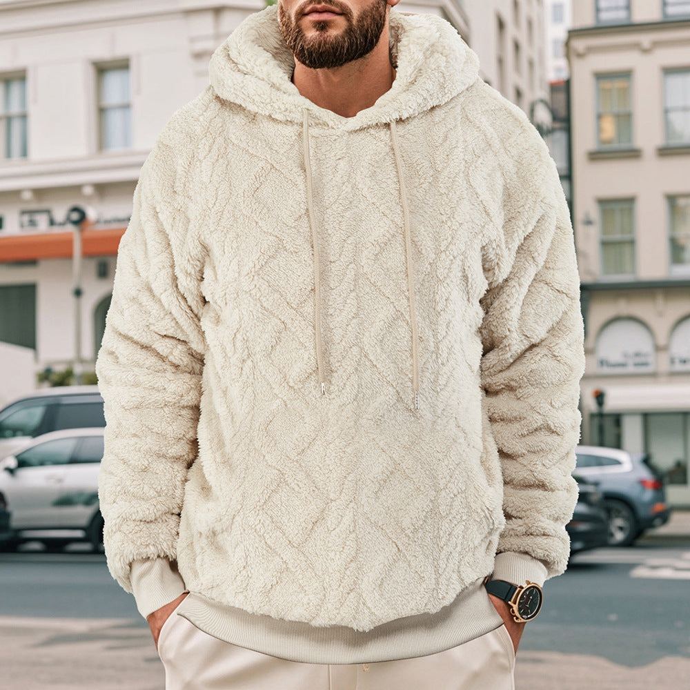 Damens Kramvänlig fleece-hoodie med strukturerad design Mirla-Eva Jonsson