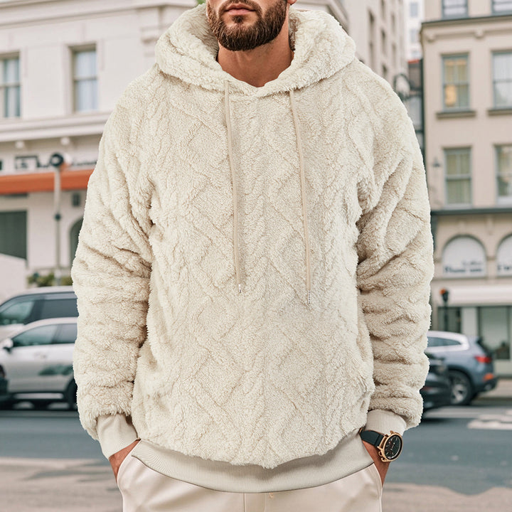 Damens Kramvänlig fleece-hoodie med strukturerad design Mirla-Eva Jonsson
