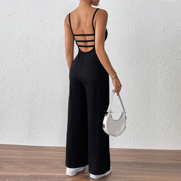 Damens Lätt Jumpsuit med Smala Spaghetti-Band och Flödande Snitt Mirla-Eva Jonsson