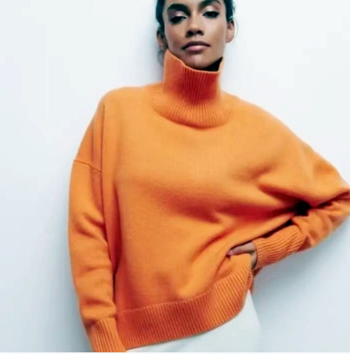 Damens Modischer Rullkragepullover i mjukt material Eva Jonsson-Eva Jonsson