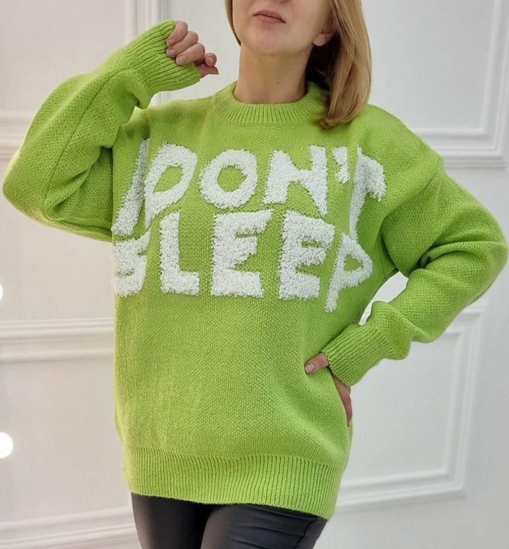Damens Mysig Statement-tröja med Motiv Mirla-Eva Jonsson