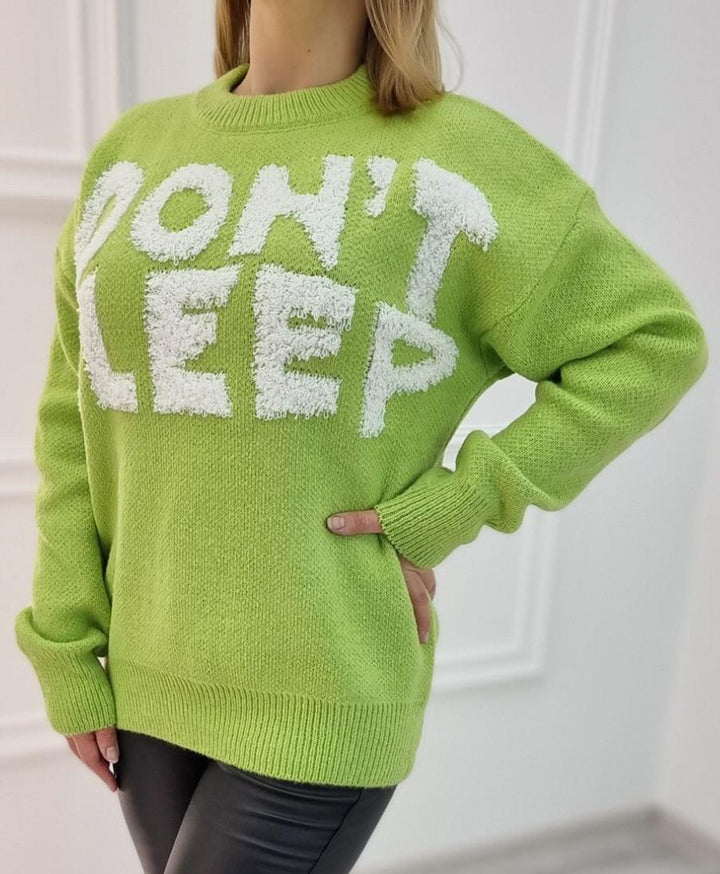 Damens Mysig Statement-tröja med Motiv Mirla-Eva Jonsson