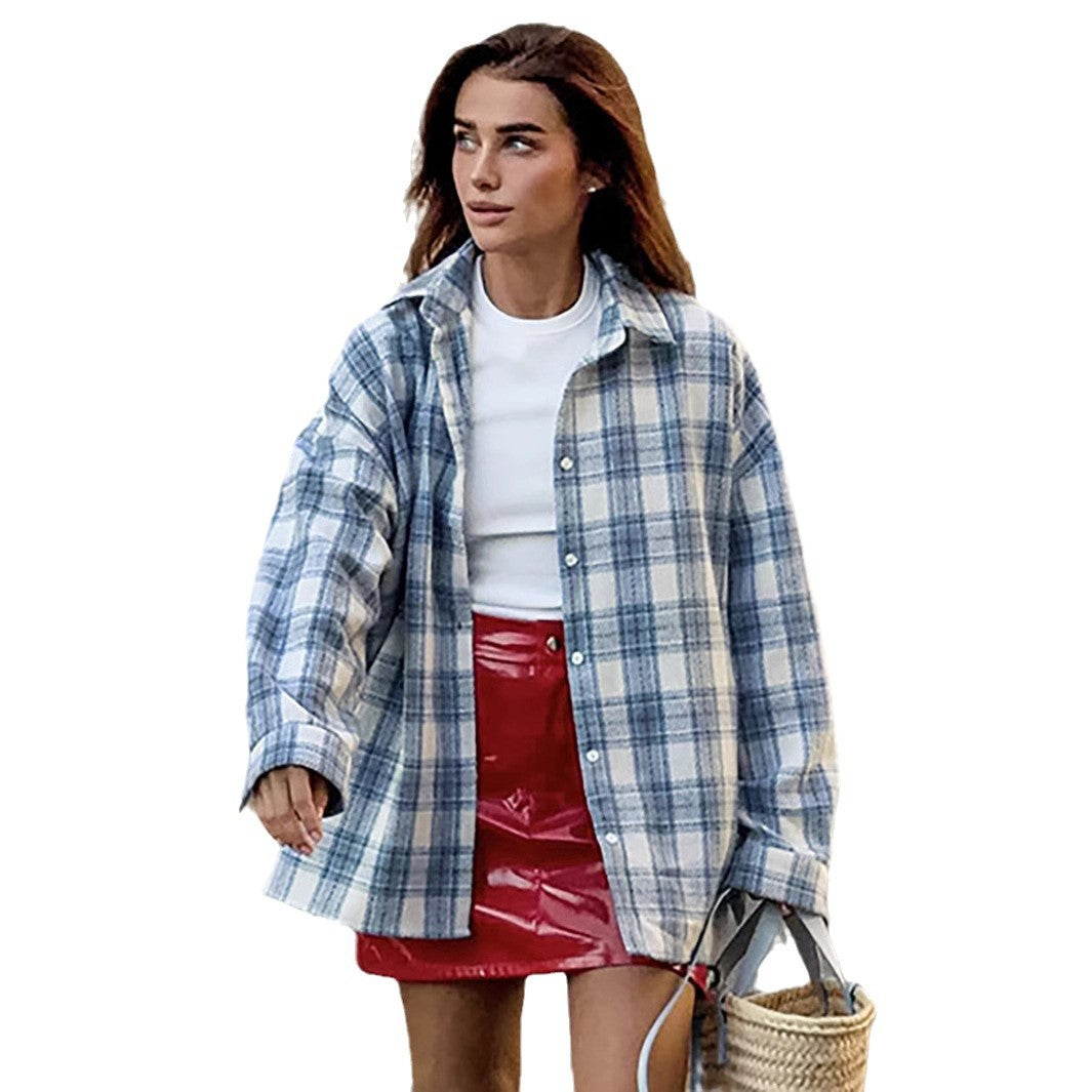 Damens Oversized Rutskjorta Mirla-Eva Jonsson