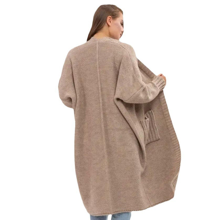 Damens Oversized Stickmantel Eva Jonsson-Eva Jonsson