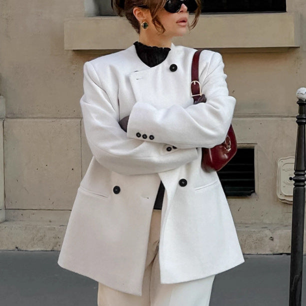 Damens Trendig Oversized Blazer med dubbelknappsläpp Mirla-Eva Jonsson