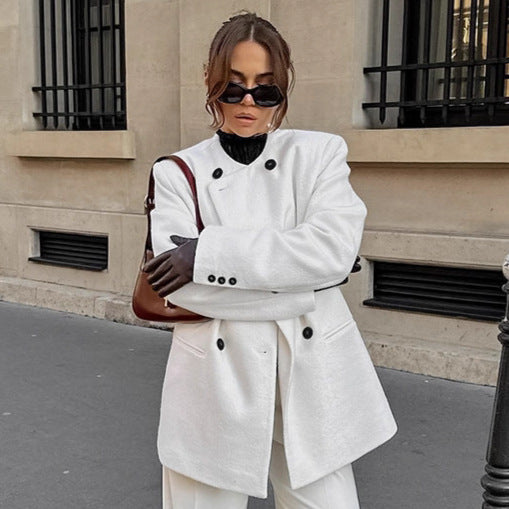 Damens Trendig Oversized Blazer med dubbelknappsläpp Mirla-Eva Jonsson