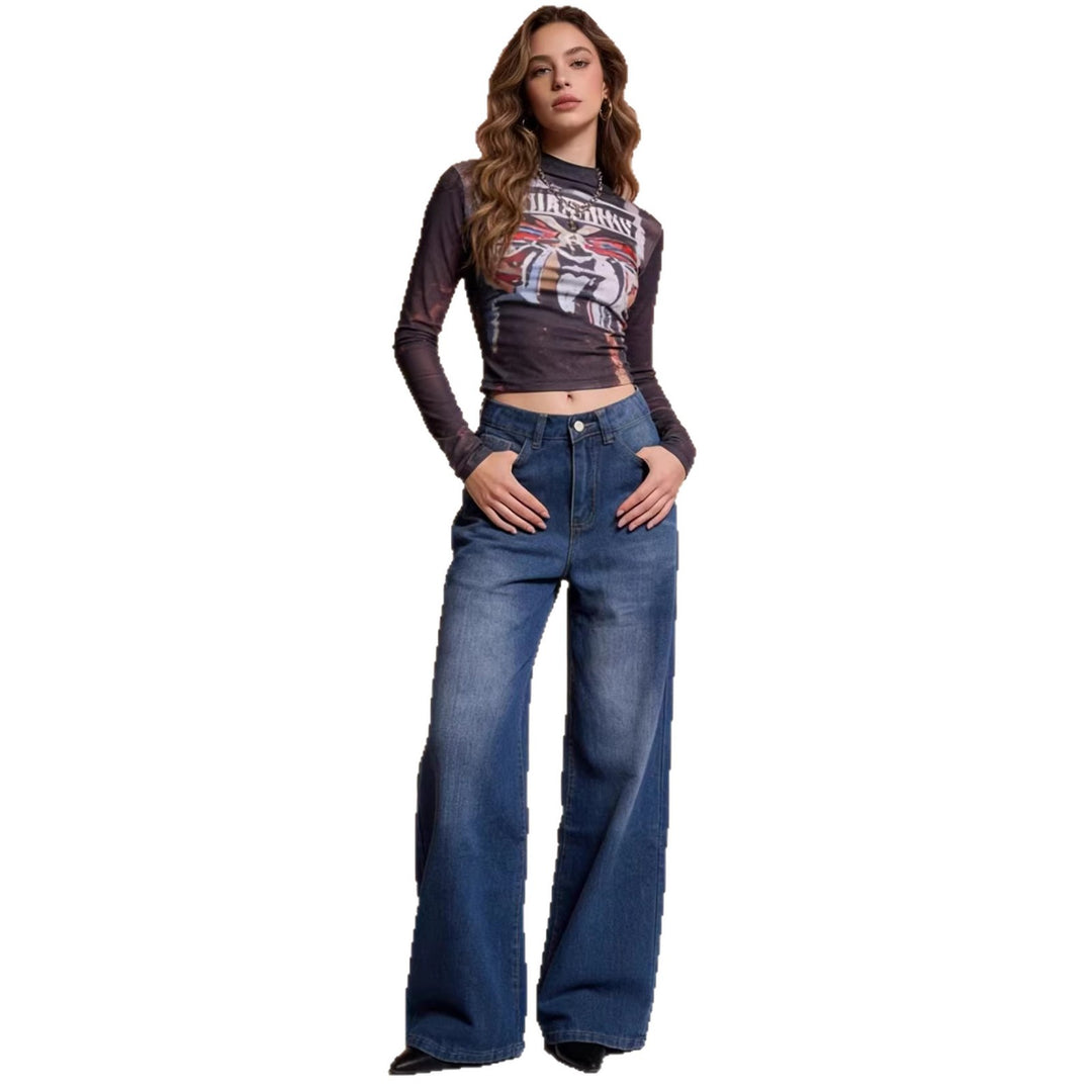 Damens Weit geschnittene High-Waist Jeans mit raffinierter Taillierung Mirla-Eva Jonsson