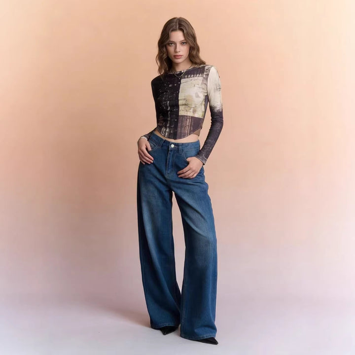 Damens Weit geschnittene High-Waist Jeans mit raffinierter Taillierung Mirla-Eva Jonsson