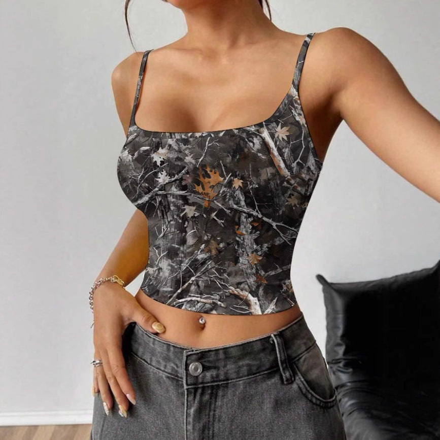 Damens ärmlös topp i camouflage-design Eva Jonsson-Eva Jonsson