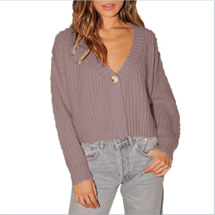 Damens avslappnad kofta med nedhasade axlar och knappar Eva Jonsson-Eva Jonsson