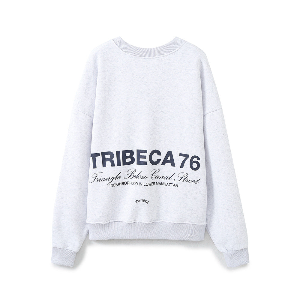 Damens avslappnad sweatshirt med iögonfallande text Mirla-Eva Jonsson