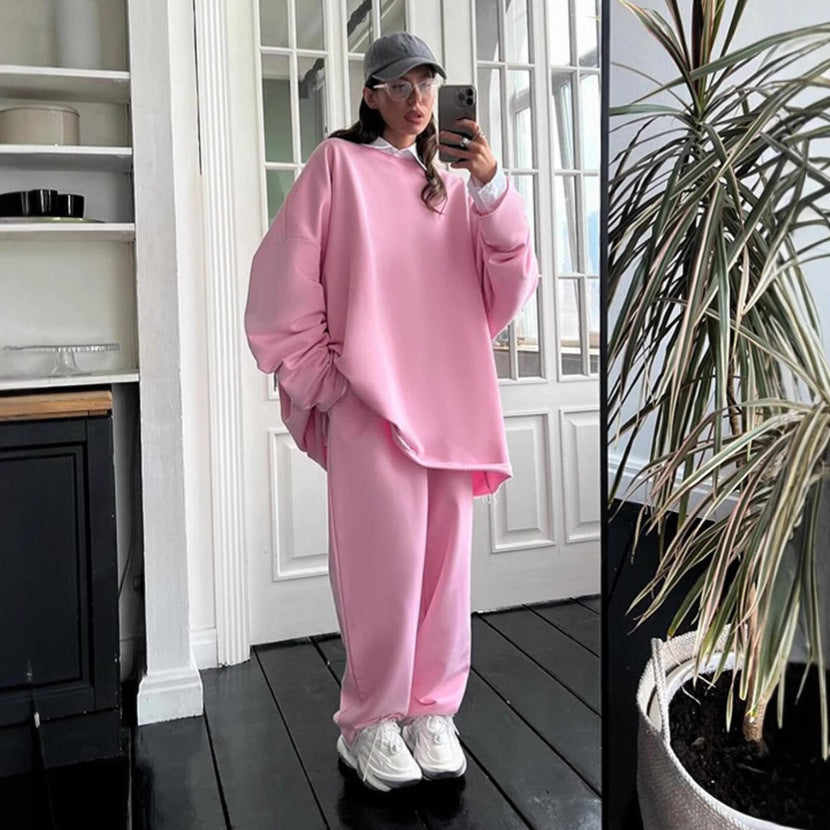 Damens avslappnade hoodie- och joggerset med trendig oversized passform-Eva Jonsson