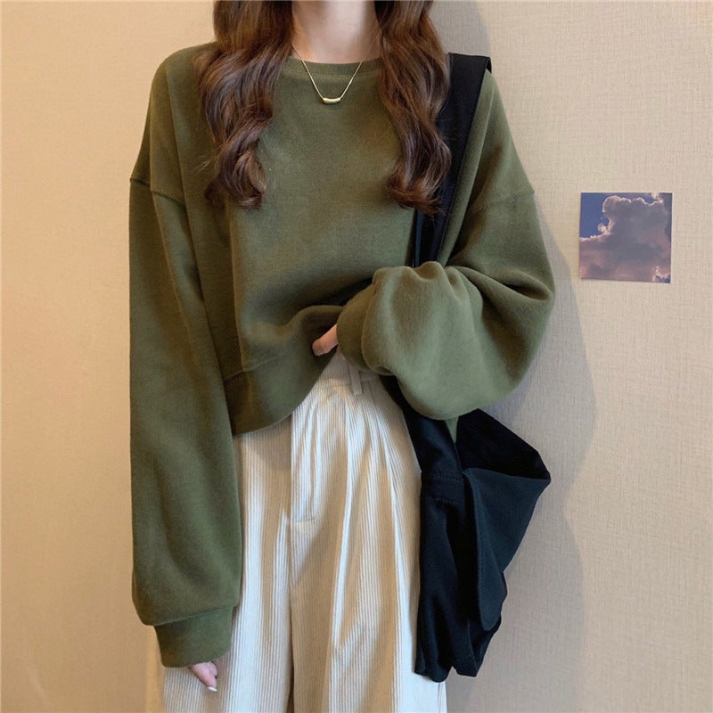 Damens avslappnade oversize sweatshirt med bekväm krage och mjuka muddar-Eva Jonsson