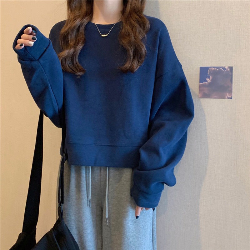 Damens avslappnade oversize sweatshirt med bekväm krage och mjuka muddar-Eva Jonsson