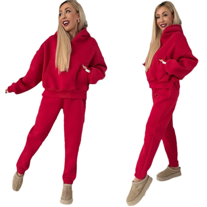 Damens avslappnat hoodie- och joggingset med lös passform och stilig design Eva Jonsson-Eva Jonsson