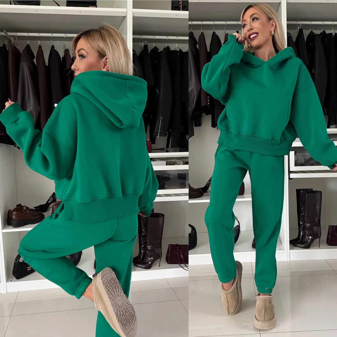 Damens avslappnat hoodie- och joggingset med lös passform och stilig design Eva Jonsson-Eva Jonsson