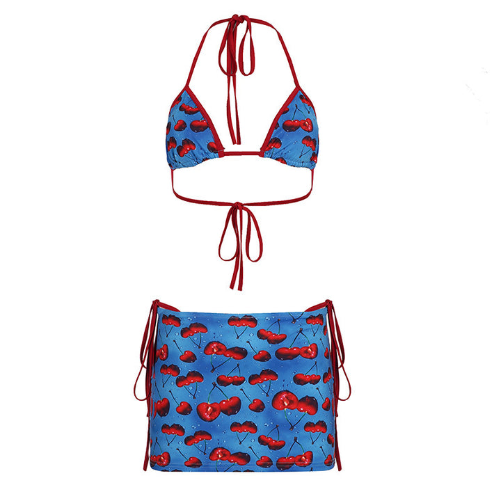 Damen's bikini set med fruktig design och justerbara band Mirla-Eva Jonsson