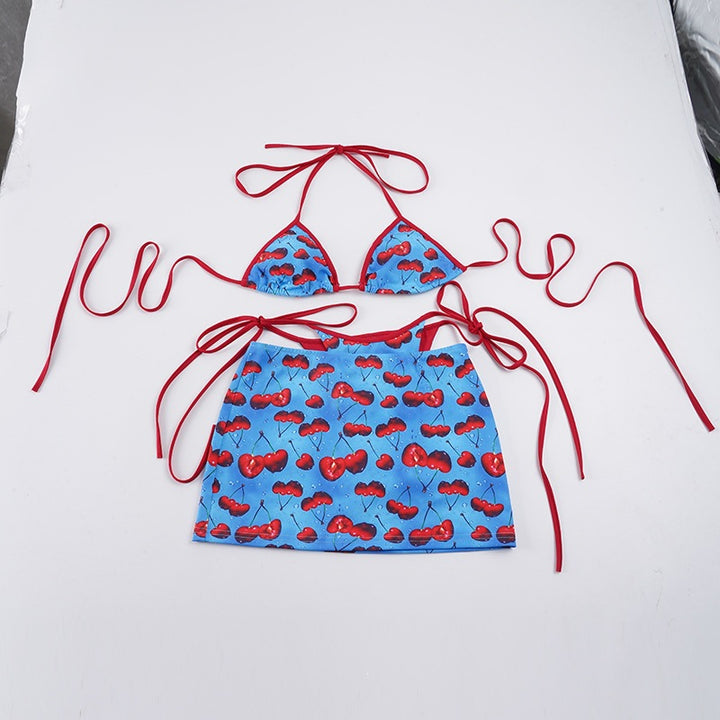 Damen's bikini set med fruktig design och justerbara band Mirla-Eva Jonsson