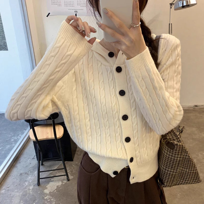 Damens cardigan med huva i flätad design Eva Jonsson-Eva Jonsson