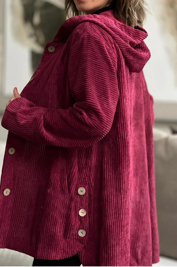 Damens cardigan med huva och bekväm skärning Eva Jonsson-Eva Jonsson