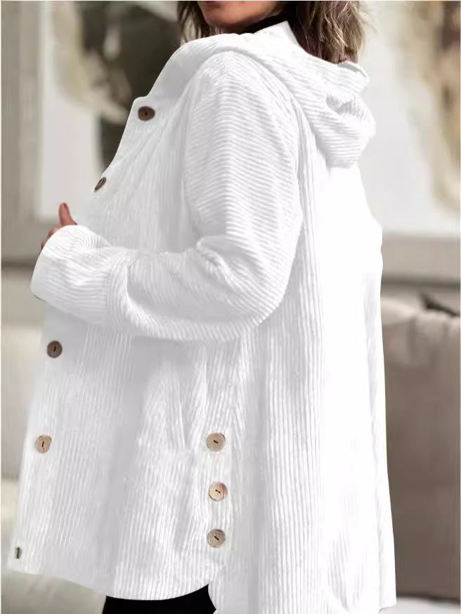 Damens cardigan med huva och bekväm skärning Eva Jonsson-Eva Jonsson