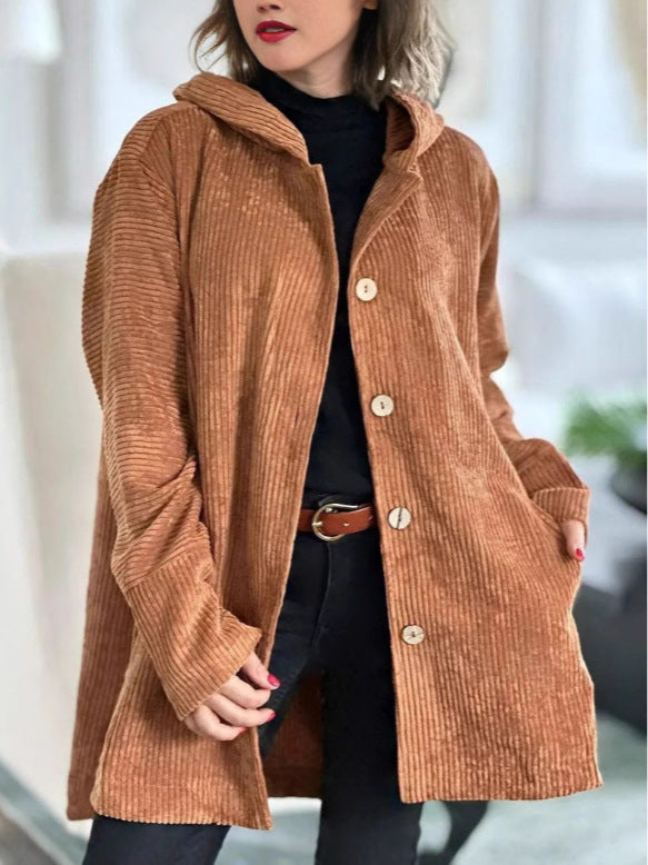 Damens cardigan med huva och bekväm skärning Eva Jonsson-Eva Jonsson
