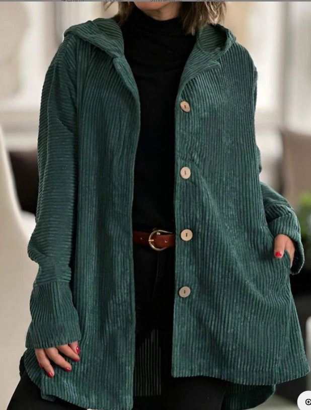 Damens cardigan med huva och bekväm skärning Eva Jonsson-Eva Jonsson