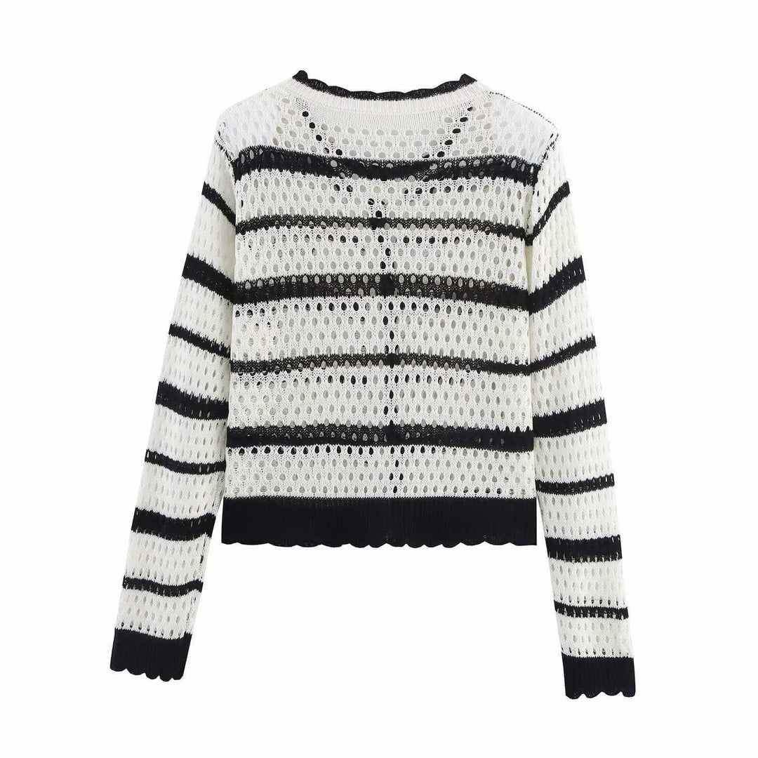 Damens cardigan med luftig nätstruktur Mirla-Eva Jonsson