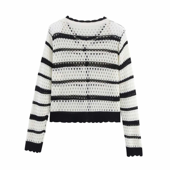 Damens cardigan med luftig nätstruktur Mirla-Eva Jonsson