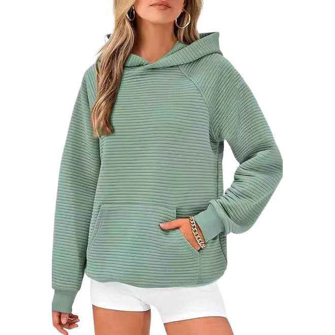 Damens casual hoodie av strukturerad bomull Mirla-Eva Jonsson