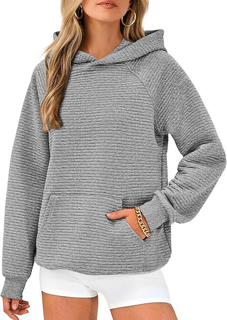 Damens casual hoodie av strukturerad bomull Mirla-Eva Jonsson