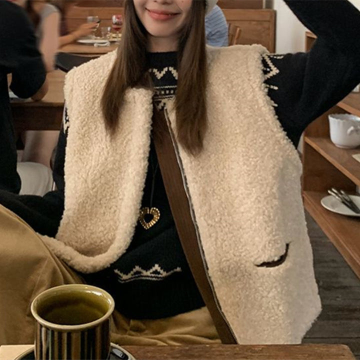 Damens chunky stickad tröja med traditionellt norskt mönster Mirla-Eva Jonsson