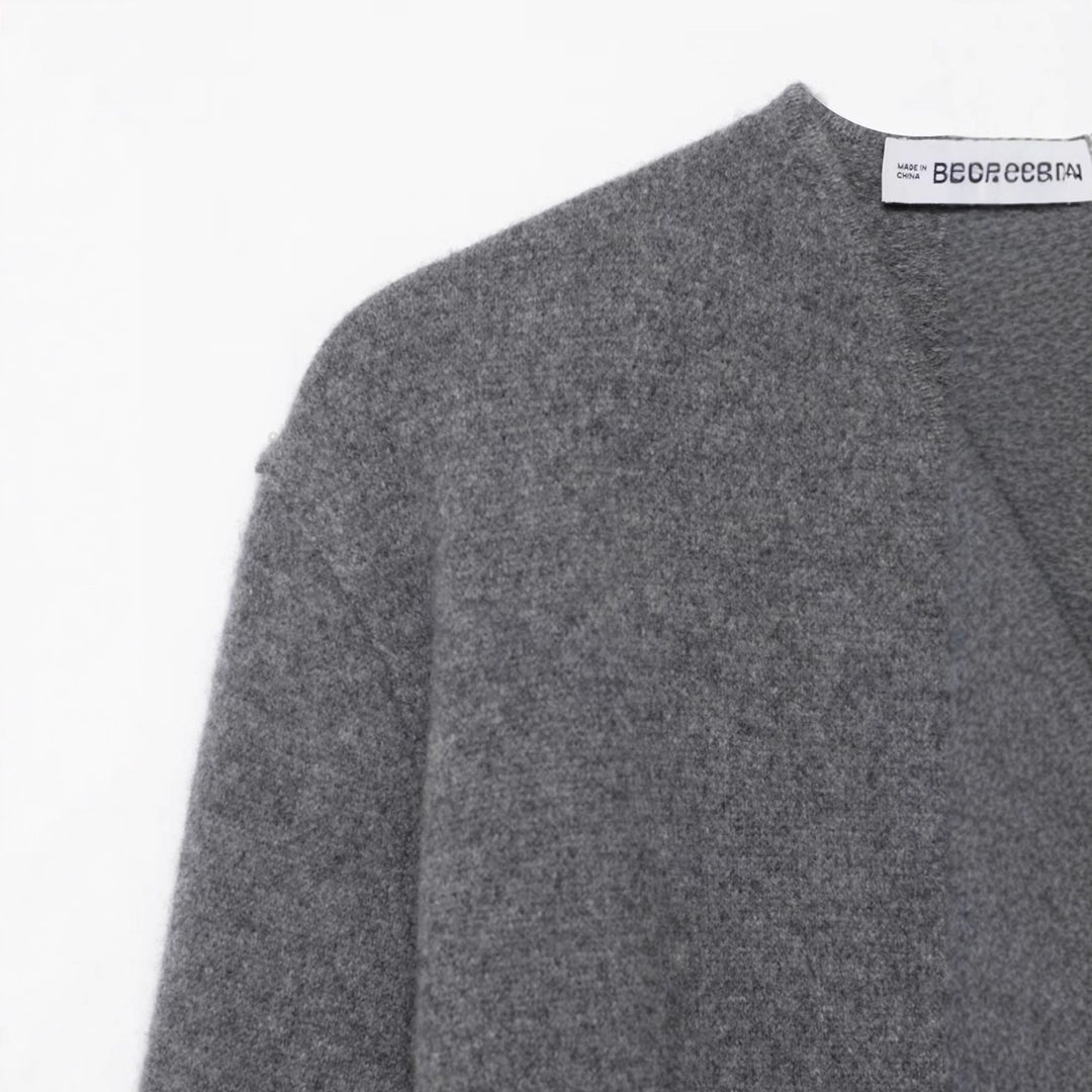 Damens elegant cardigan med midjebälte Mirla-Eva Jonsson