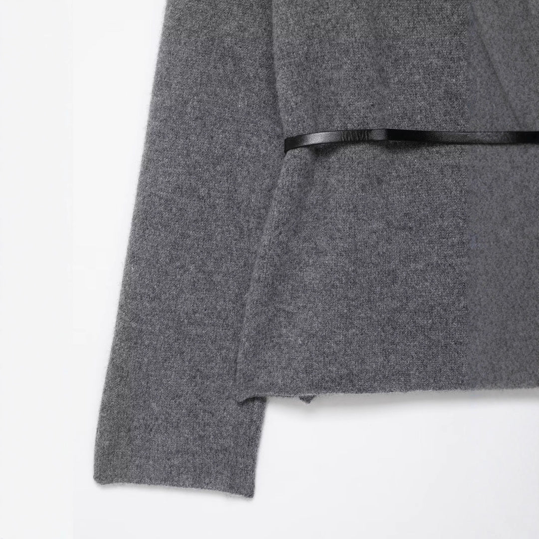 Damens elegant cardigan med midjebälte Mirla-Eva Jonsson
