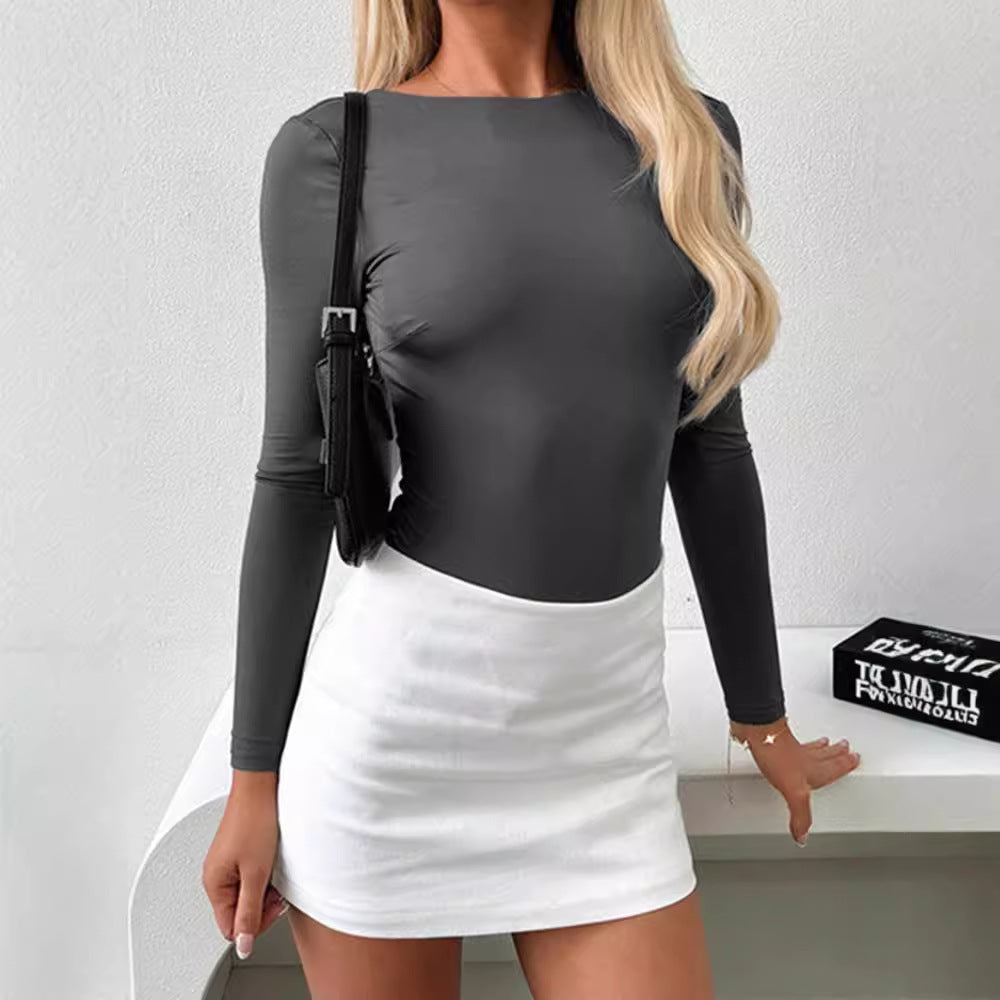 Damens figurnära långärmad bodysuit Mirla-Eva Jonsson